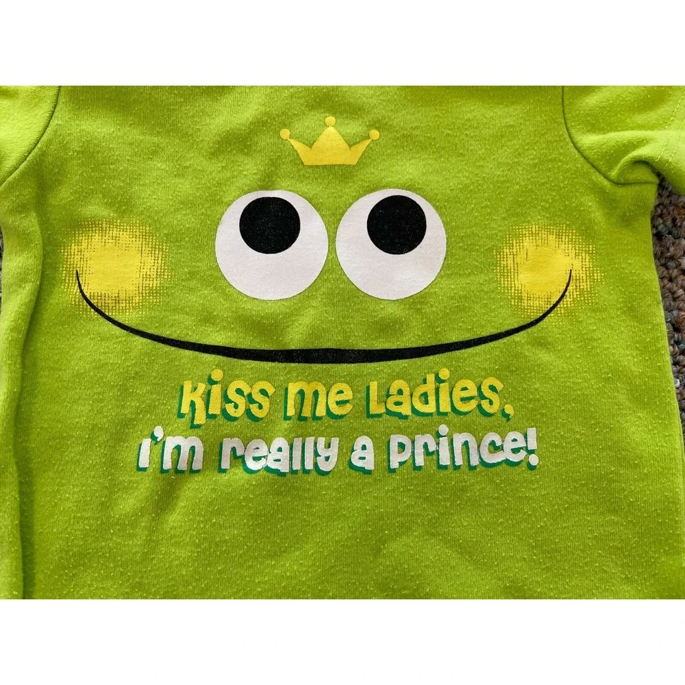 Garanimals Boys Kiss Me Ladies Prince Frog One-Piece 12M